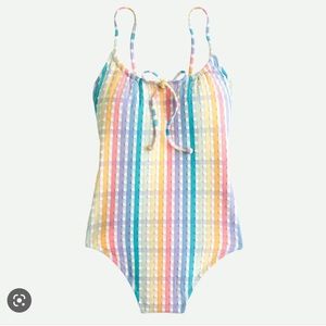 NWT Jcrew Rainbow Seersucker One-Piece Size 6